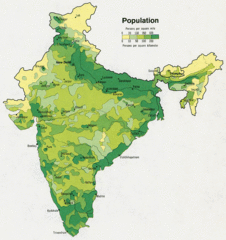 Population Map of India 1973