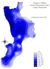 Precipitation Hydrographic Map Calabria