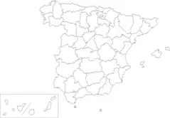 Provinces of Spain (blank Map)