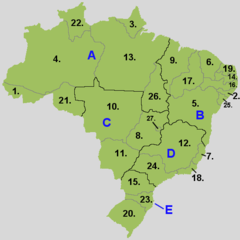 Regions And States of Brazil