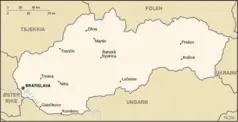 Slovakia Map Norsk