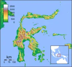 Sulawesi Locator Topography