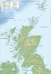 Topographic Map of Scotland