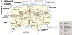 Transport Map of Ludhiana