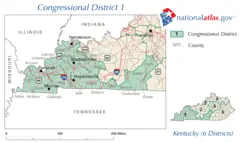United States House of Representatives, Kentucky District 1 Map