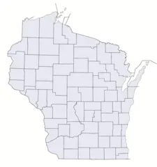 Wisconsin Counties Blank Map