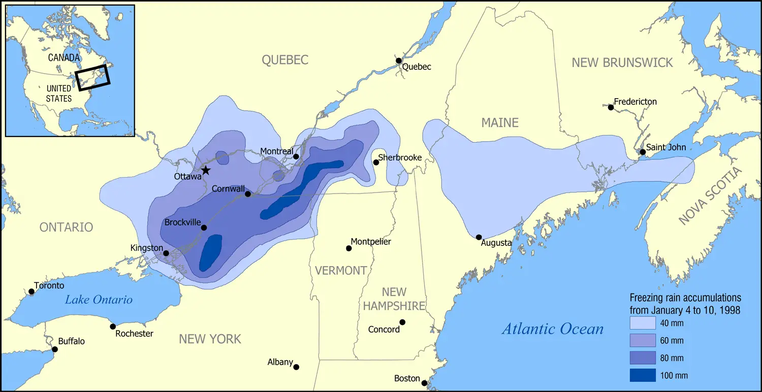 1998 Ice Storm Map