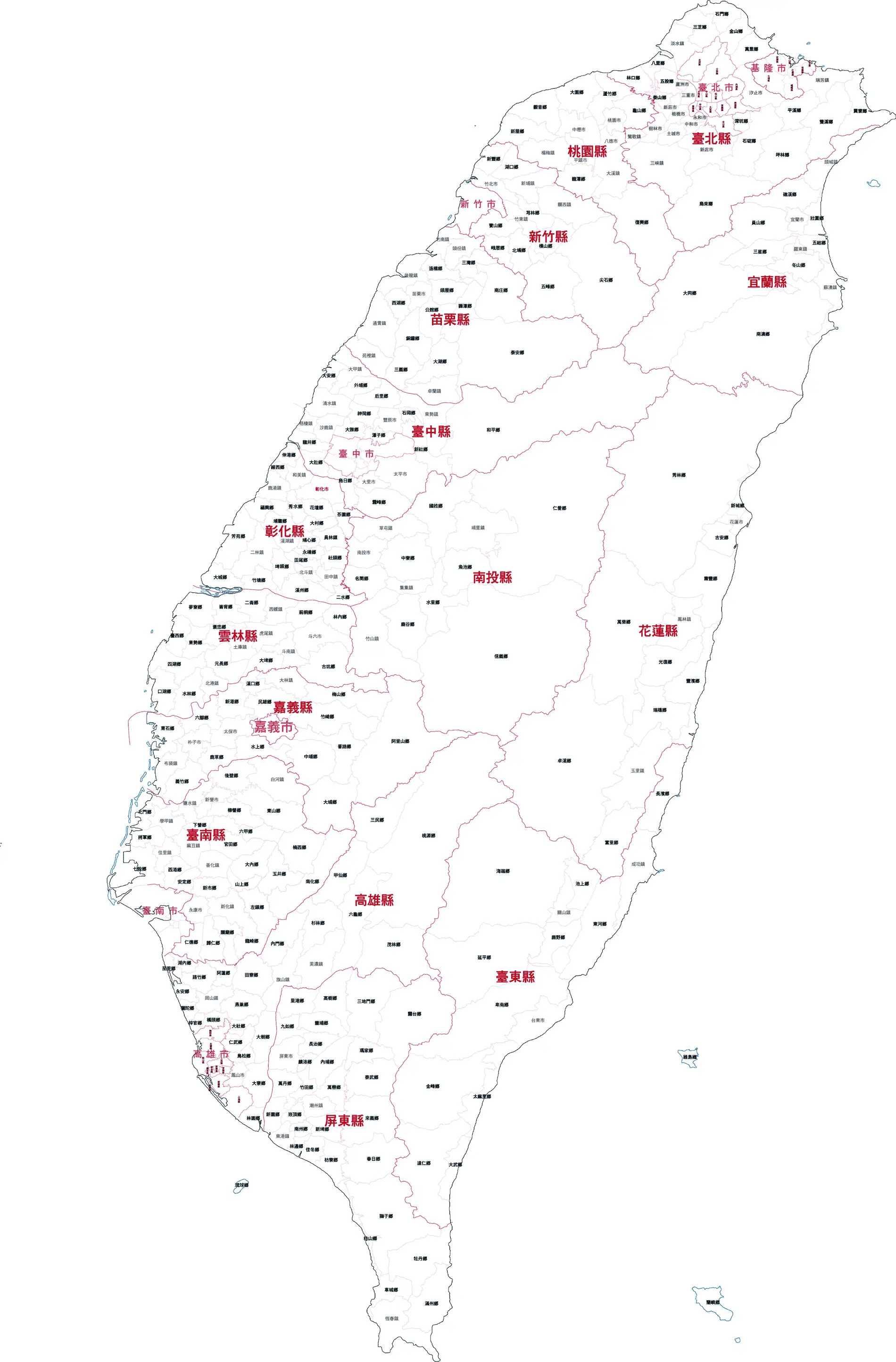 Administrator Map of Roc Chinese