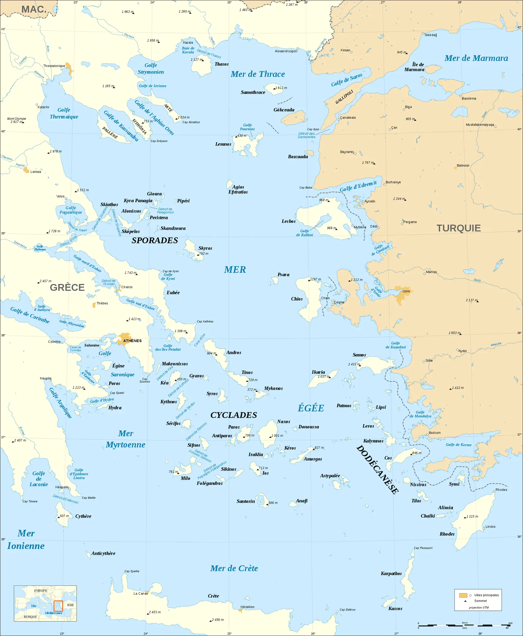 Aegean Sea Map Fr 1