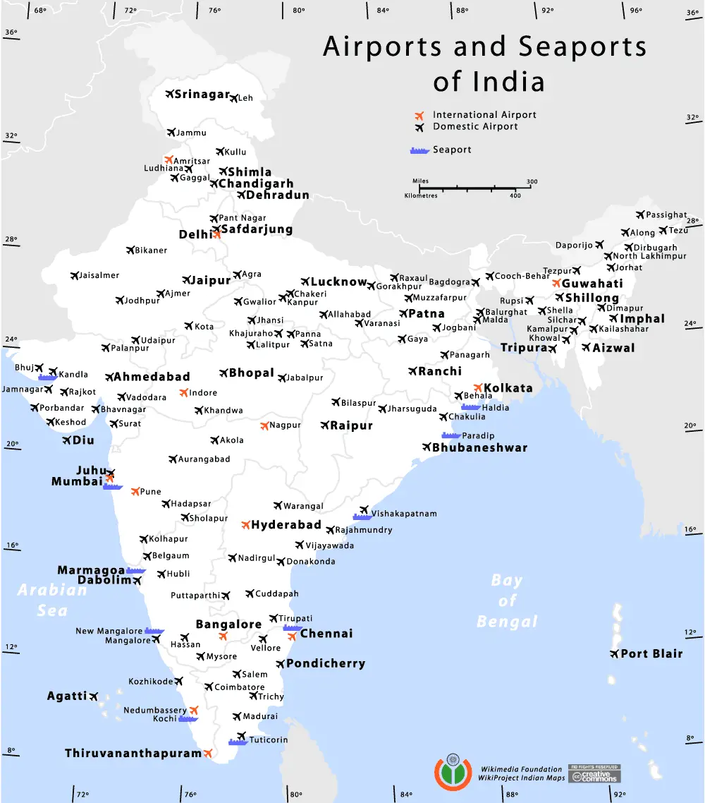 Airports And Seaports Map