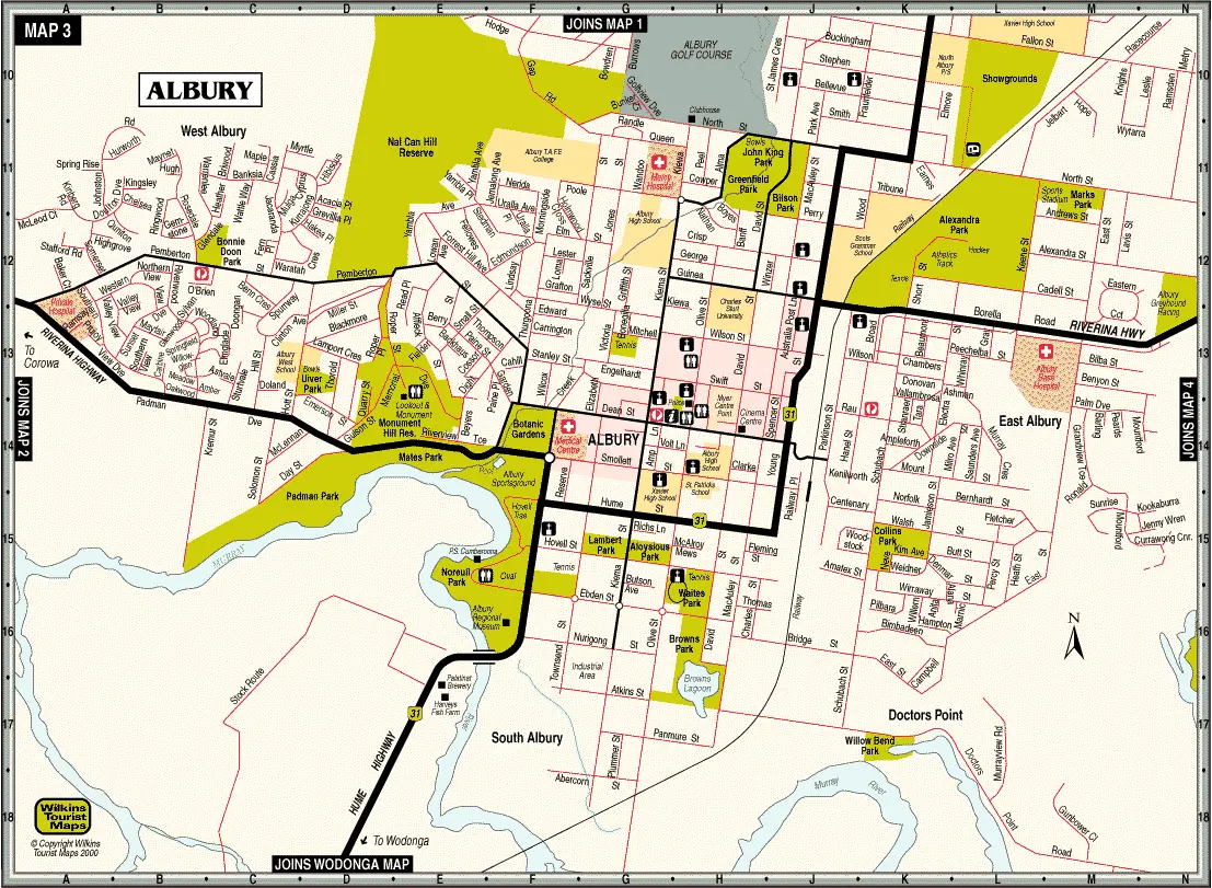 Albury City Map 