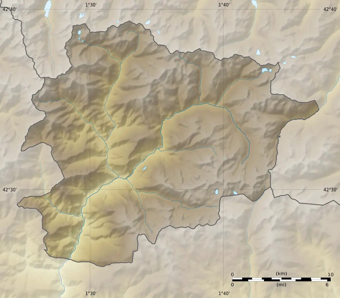 Andorra Relief Map