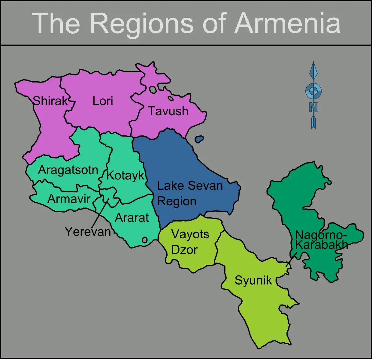 Armenia Regions Map