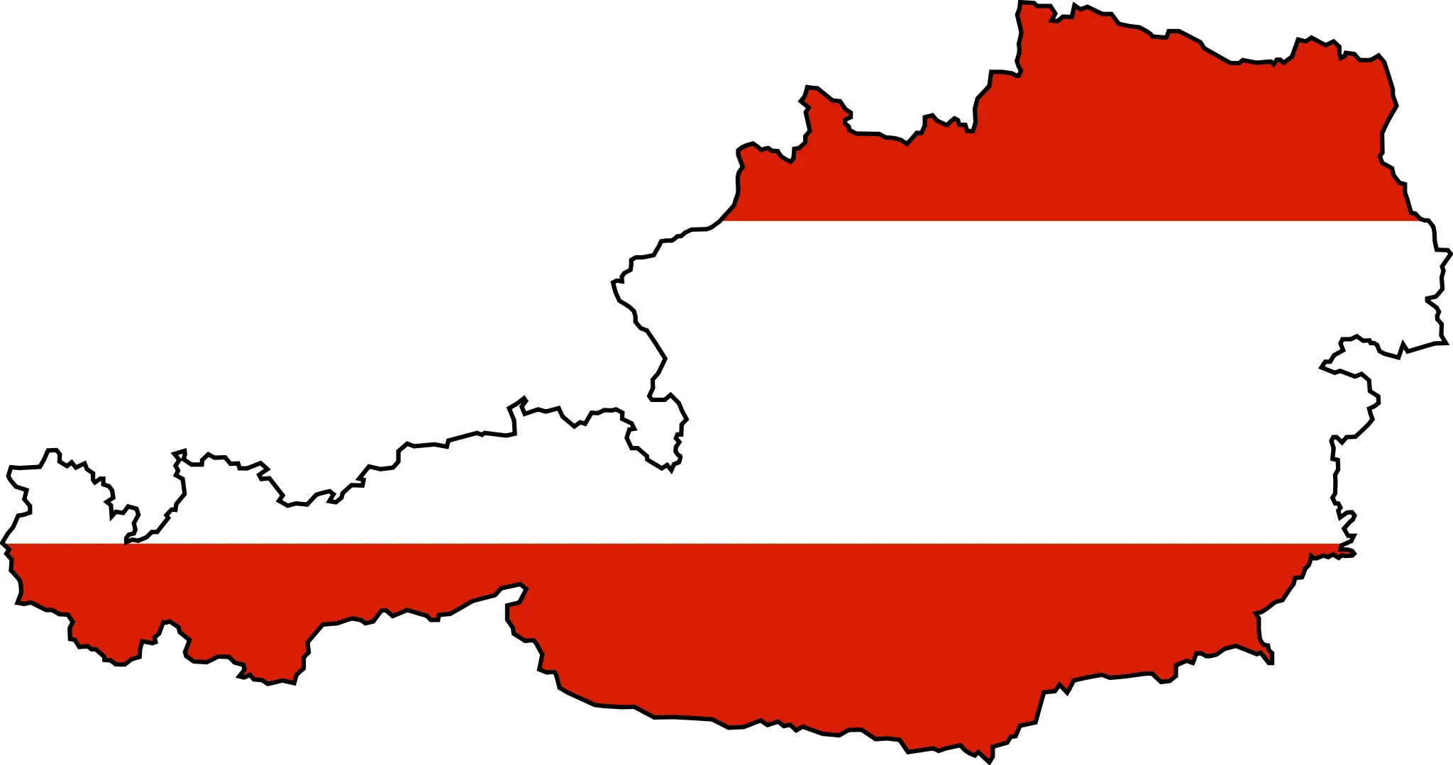 Austria Flag Map