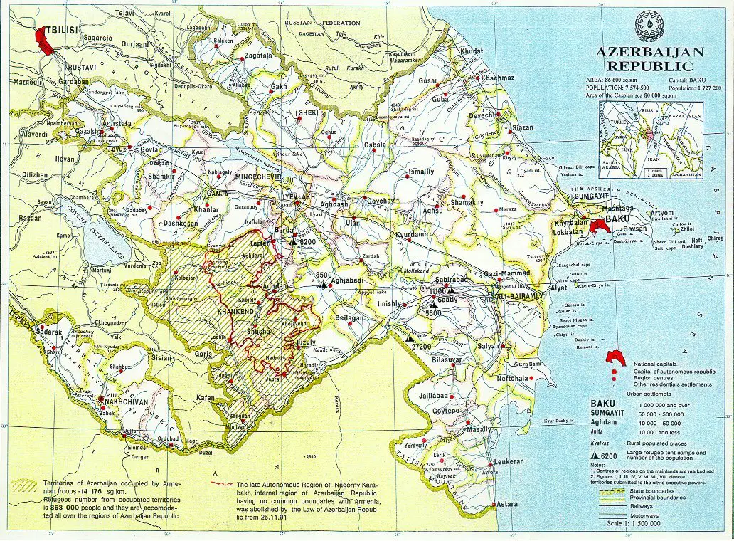 Azerbaijan Map Detail
