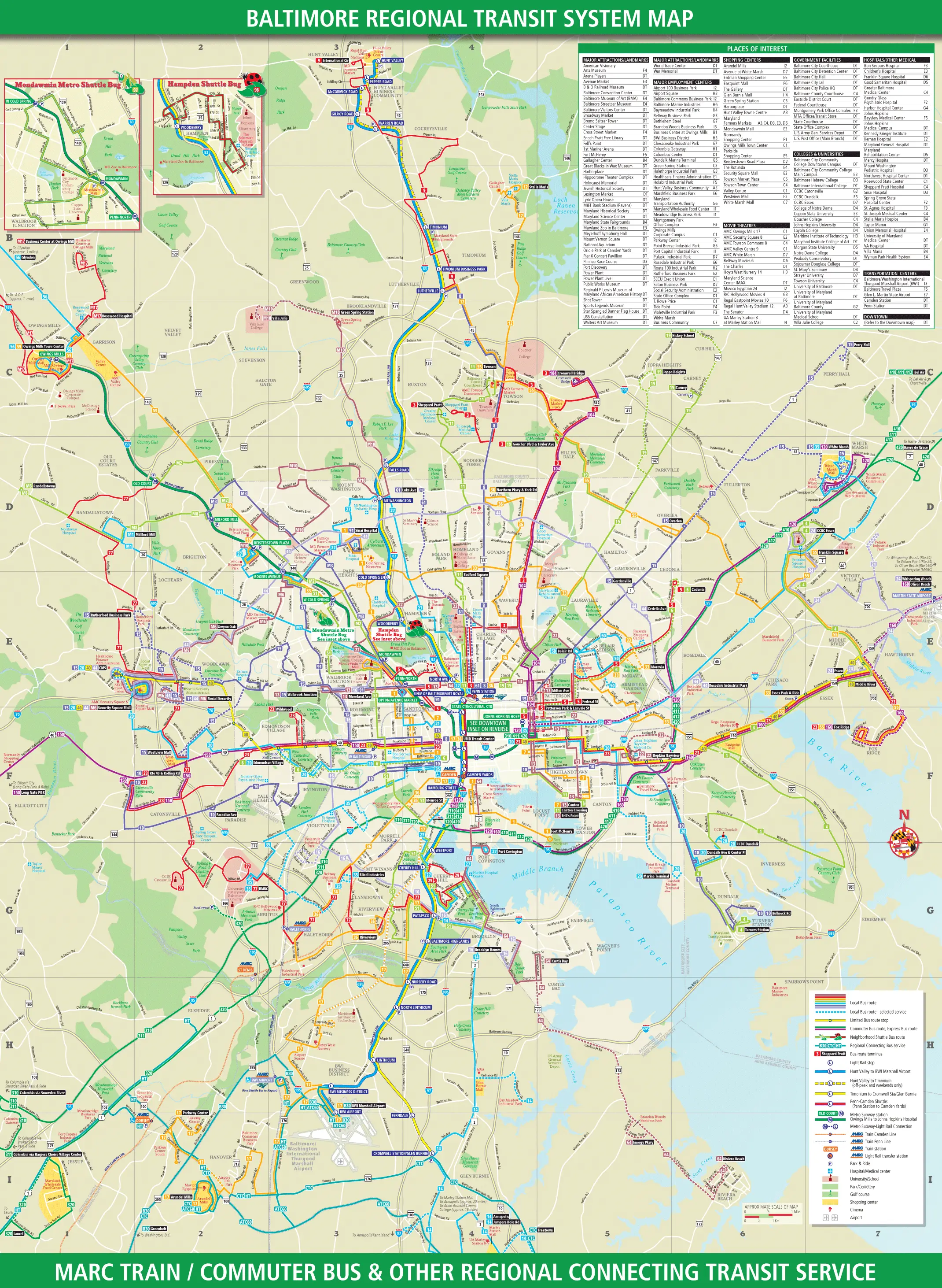 Baltimore Transport Map