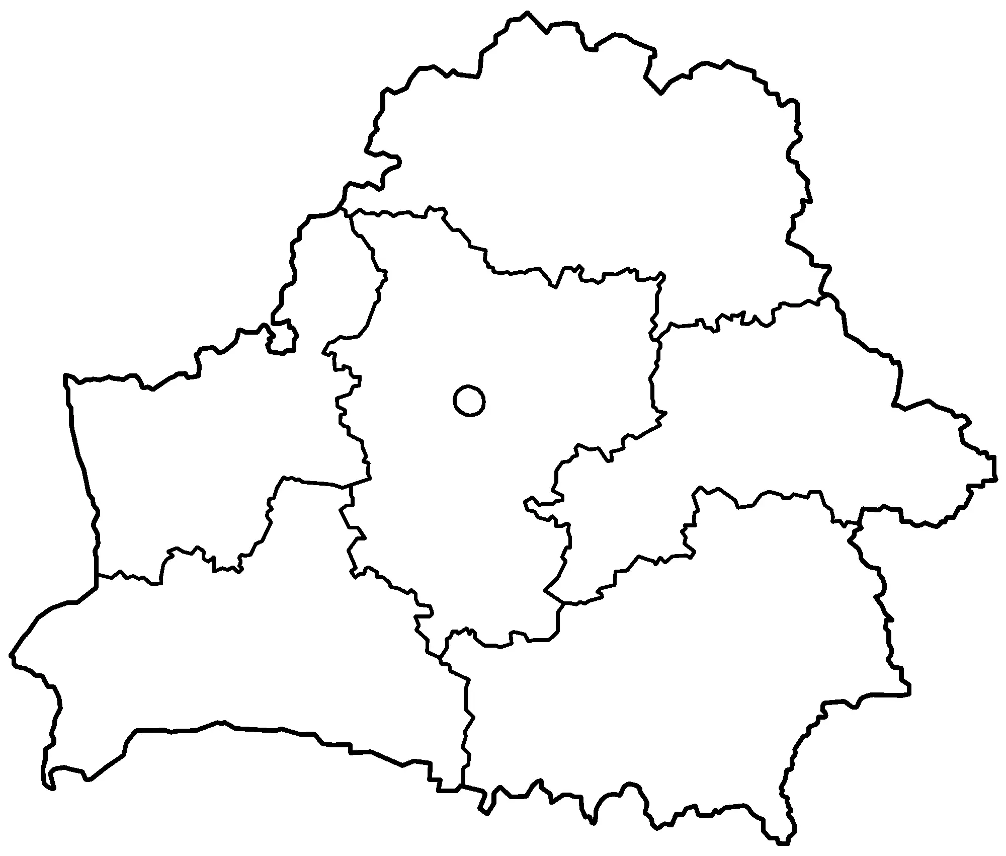 Belarus Provinces Blank