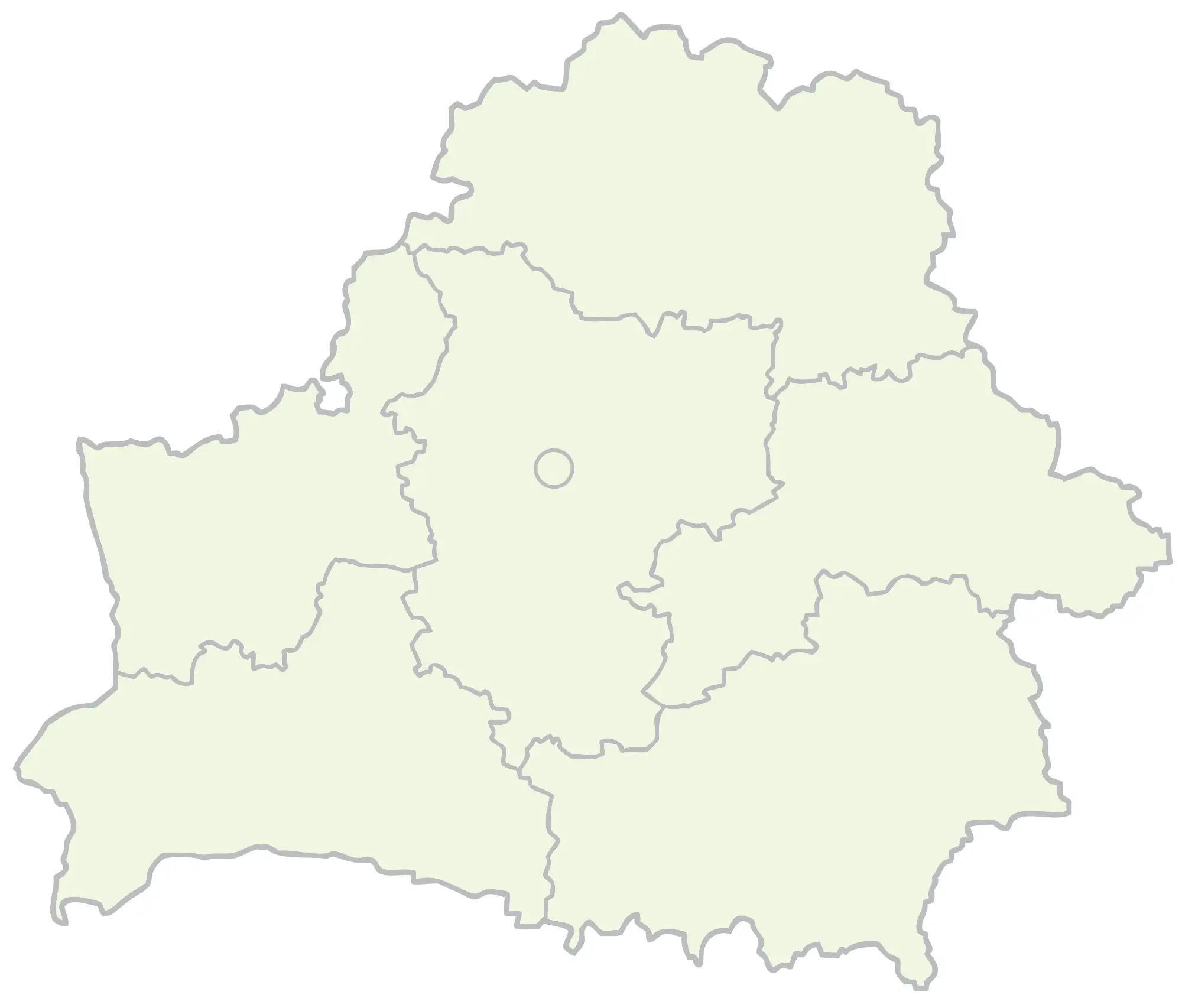 Belarus Provinces Blank Map