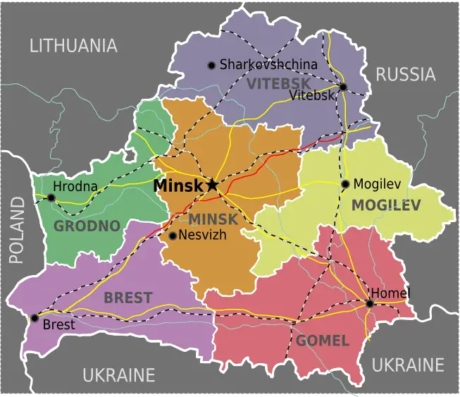 Belarus Provinces Map