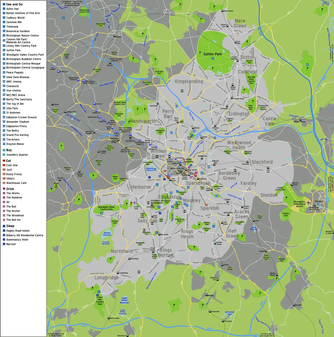 Birmingham Uk Map - MapSof.net