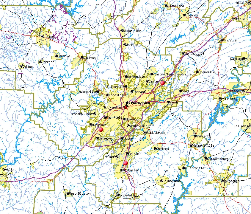 Birmingham Map - MapSof.net