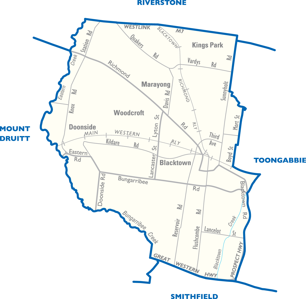 Map Of Blacktown Nsw Blacktown City Map - Mapsof.net