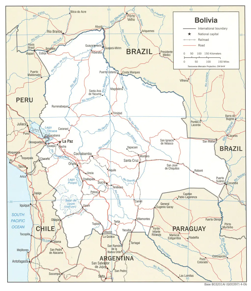 Bolivia Political Map
