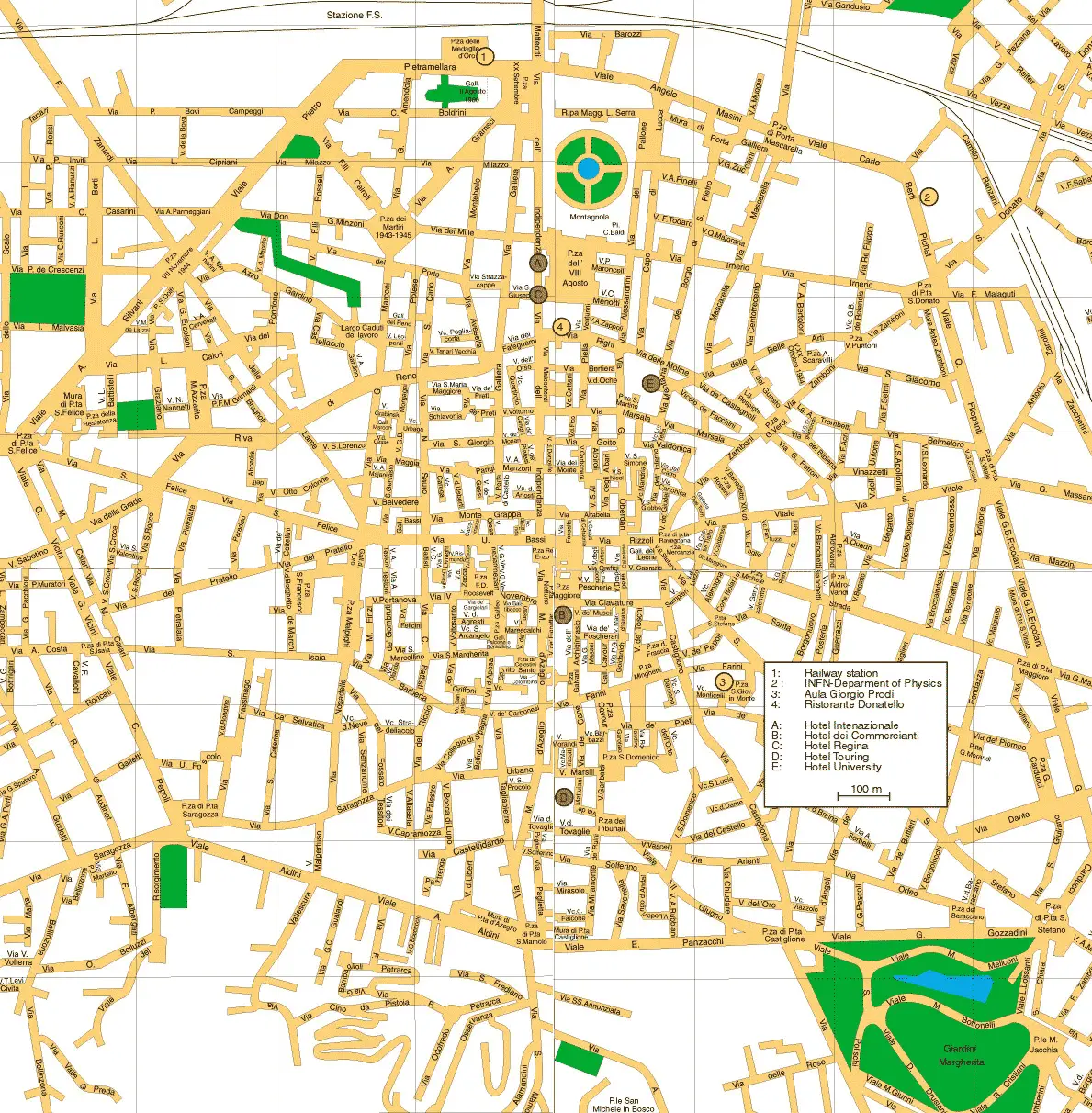 Bologna City Center Map