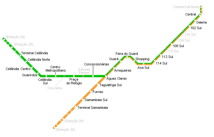 Brasilia Metro Map