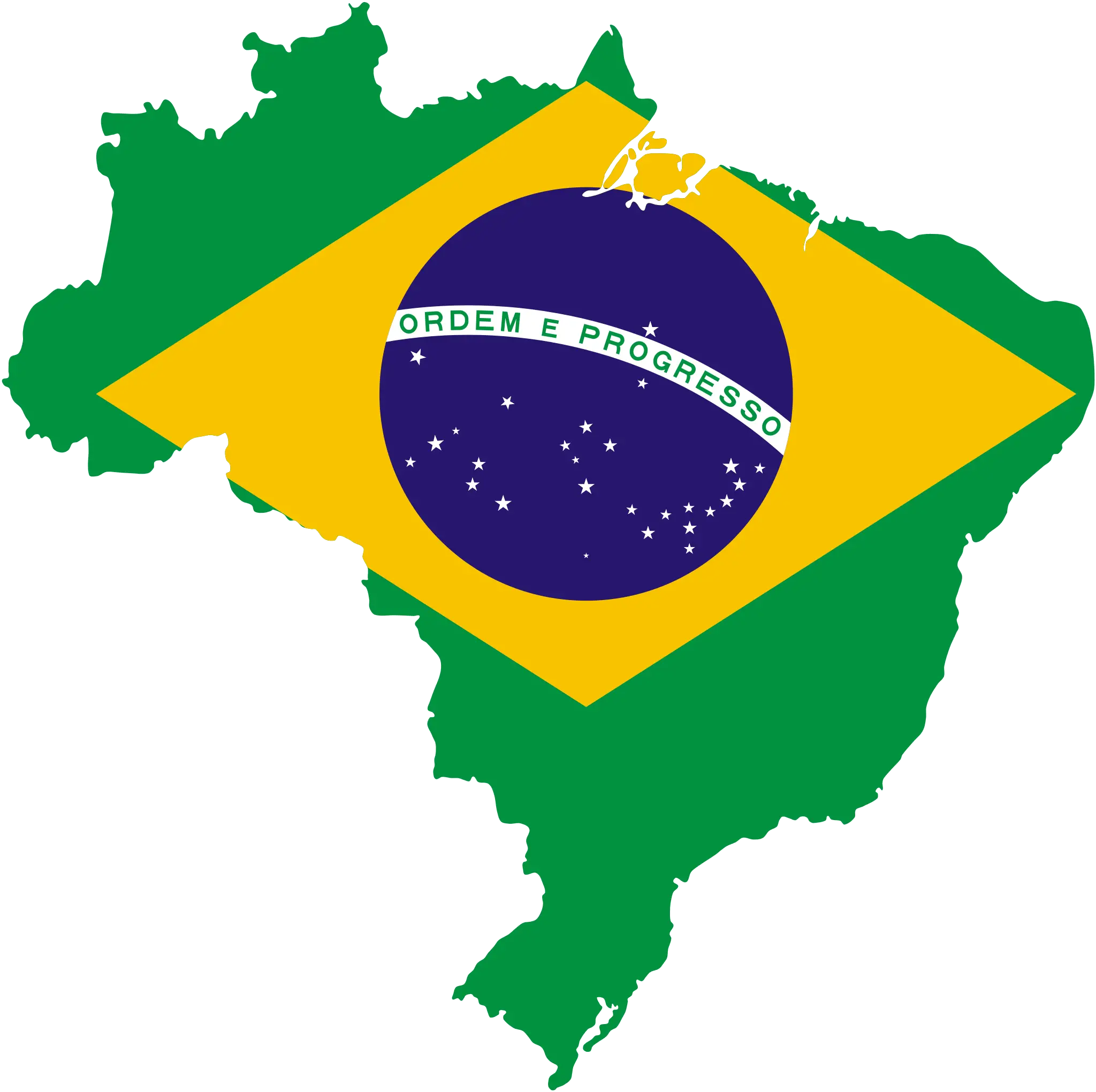 Brazil Flag Map