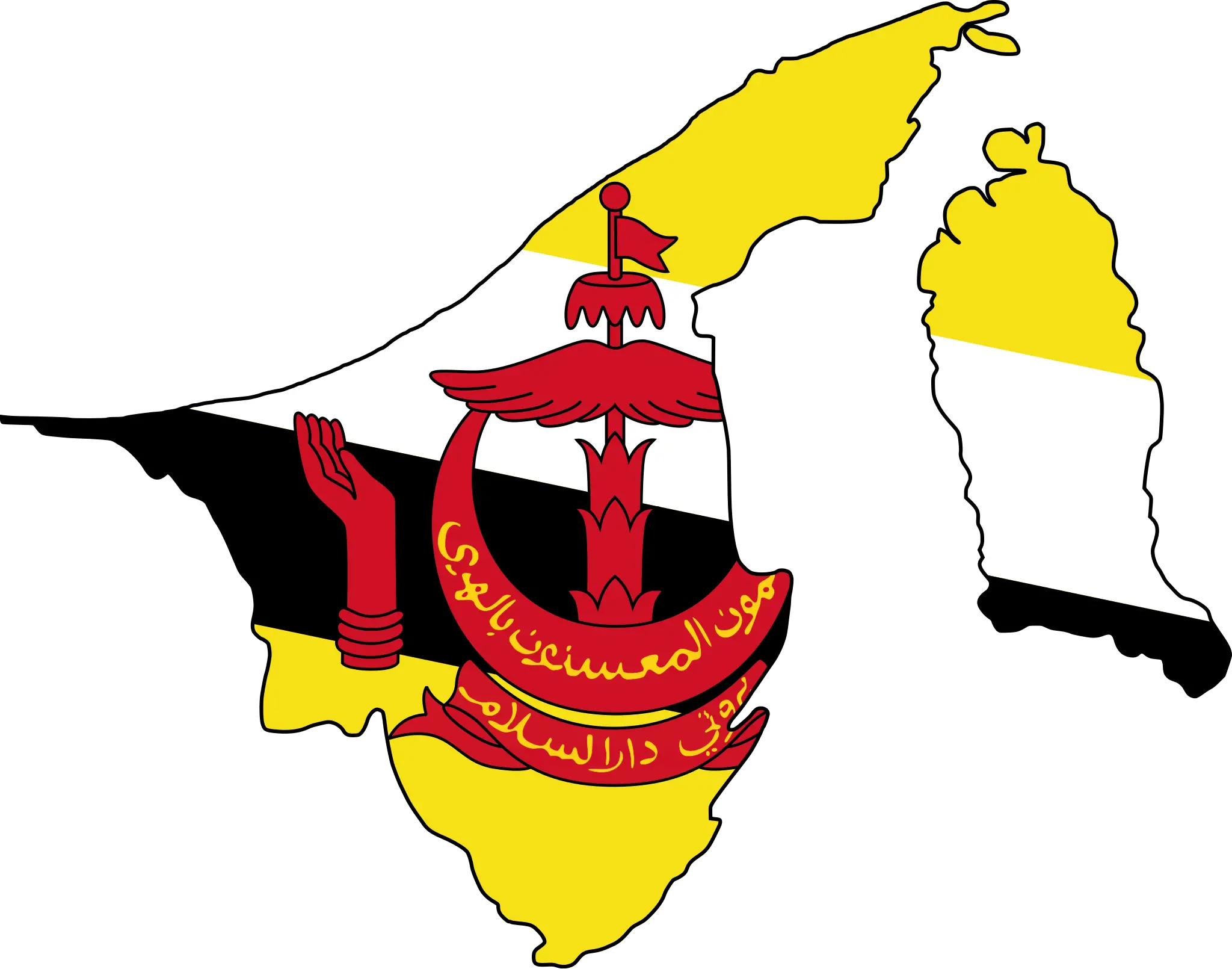 Brunei Flag Map