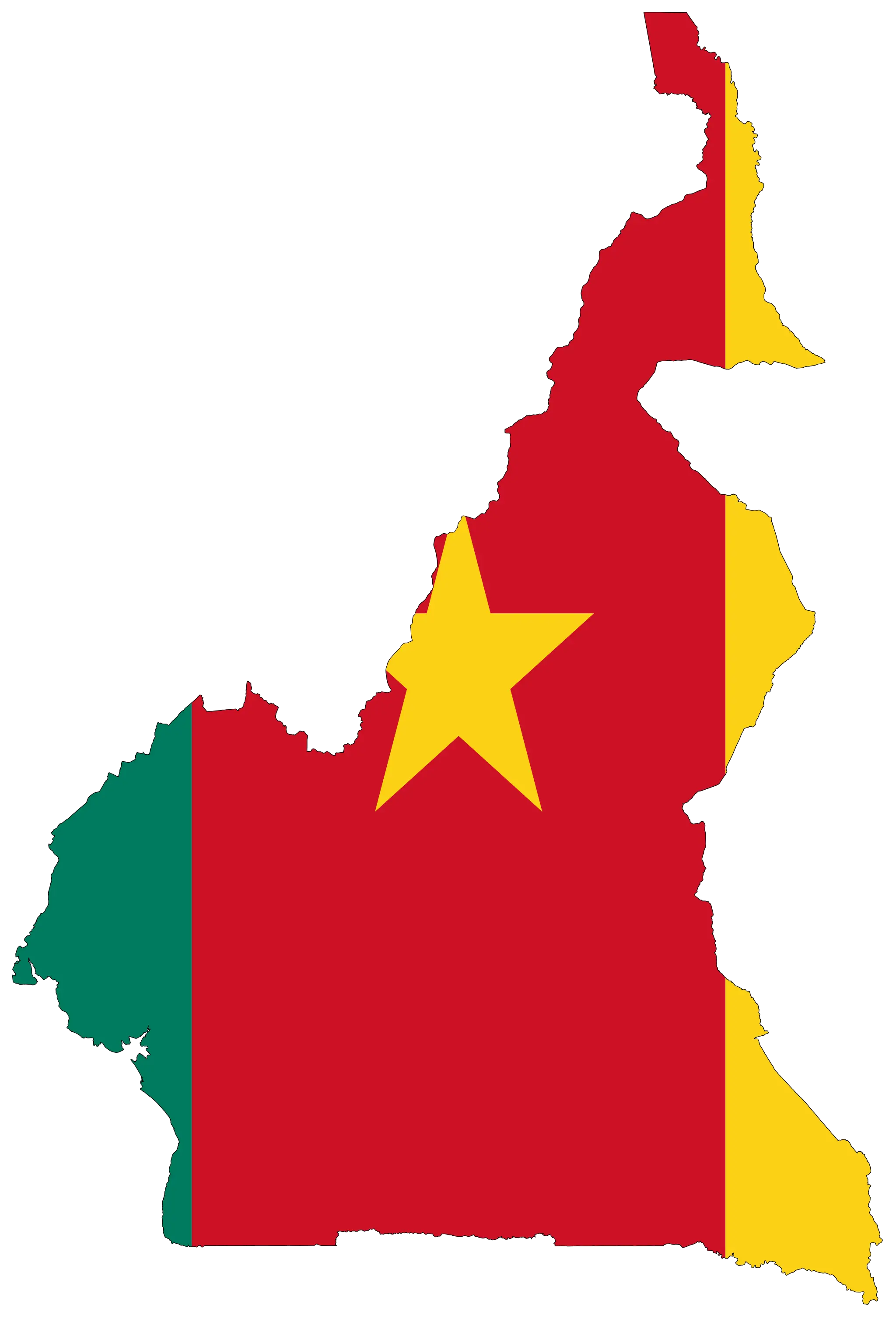 Cameroon Flag Map