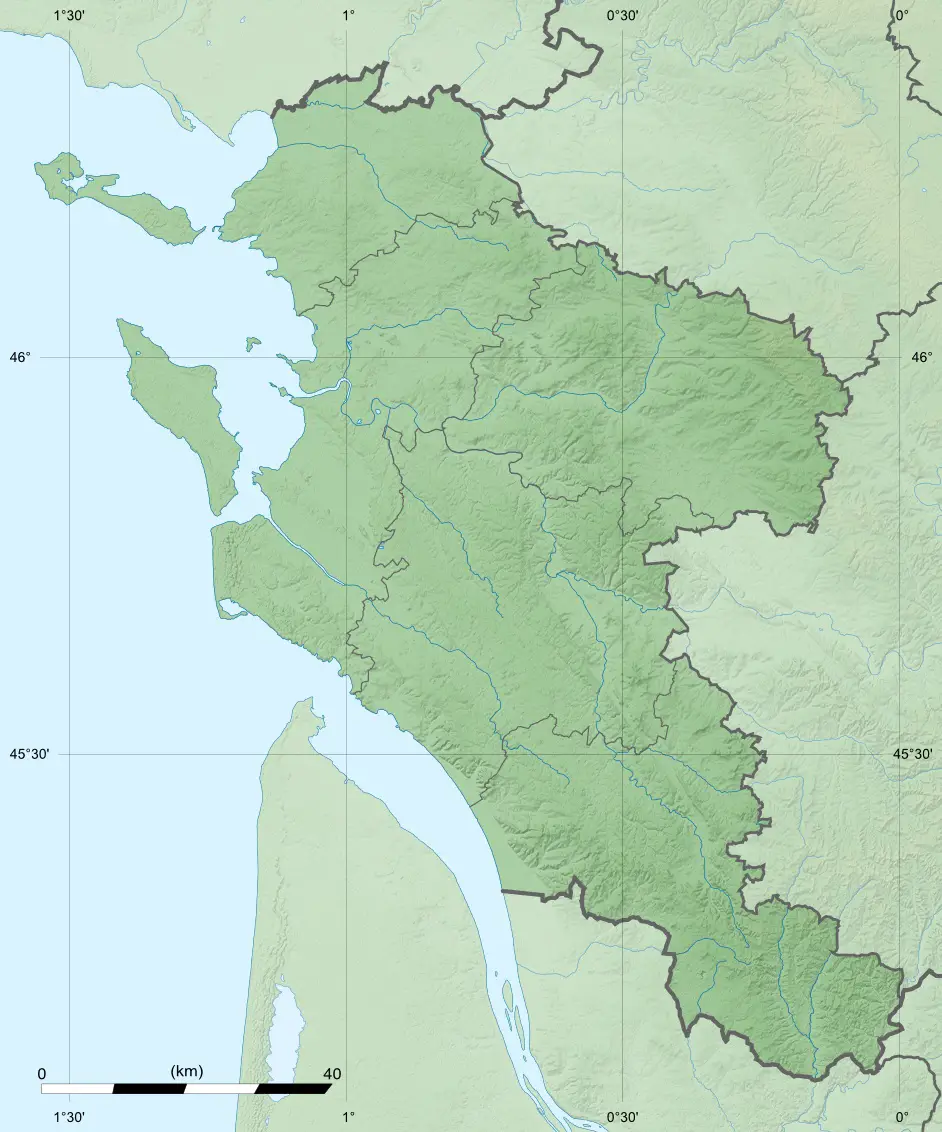Charente Maritime Department Relief Location Map