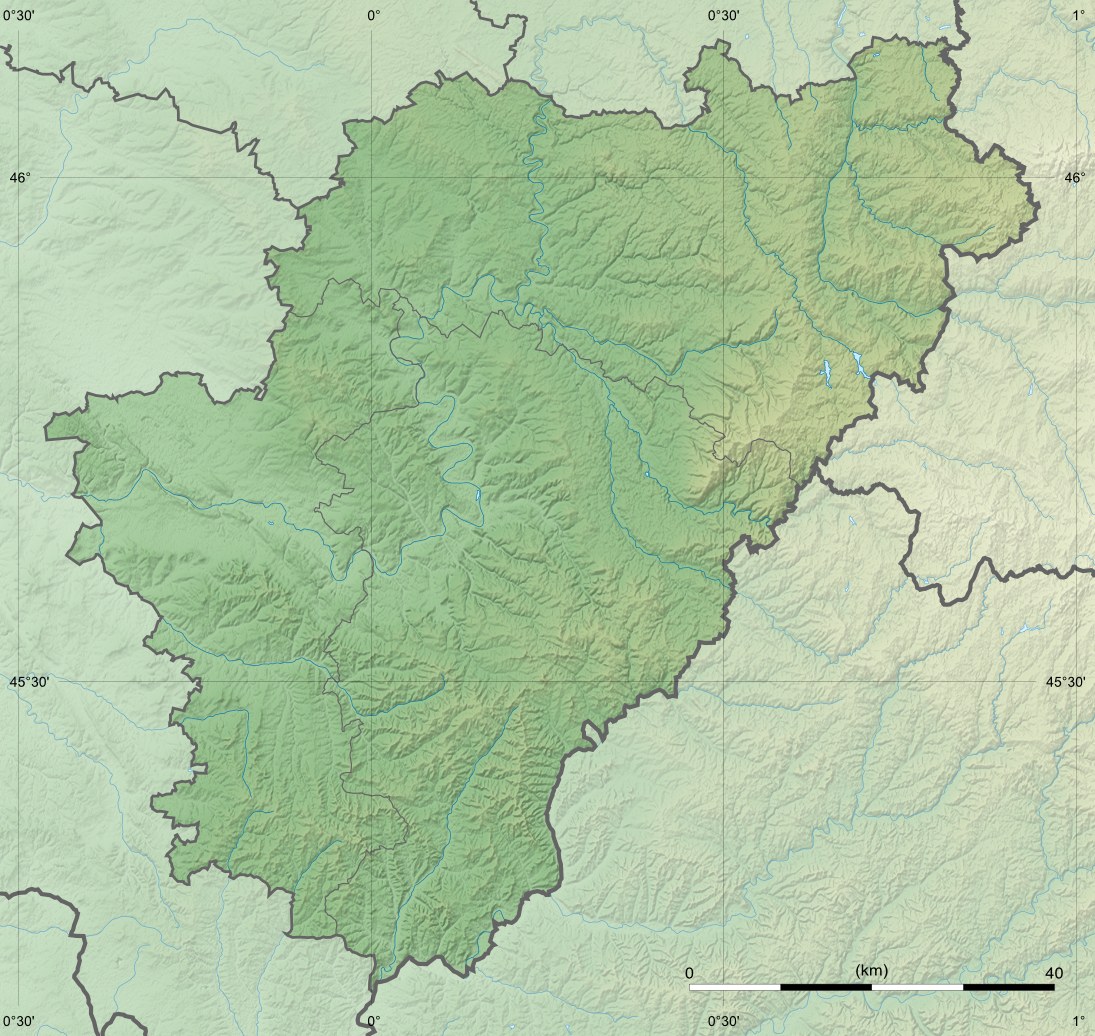 Charente Department Relief Location Map