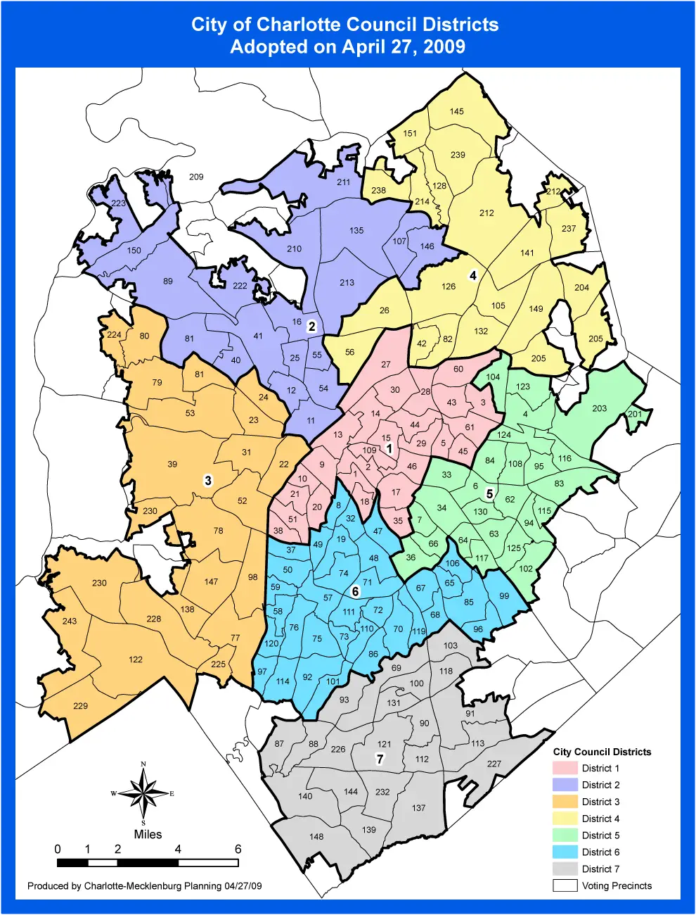 Charlotte Districts Map