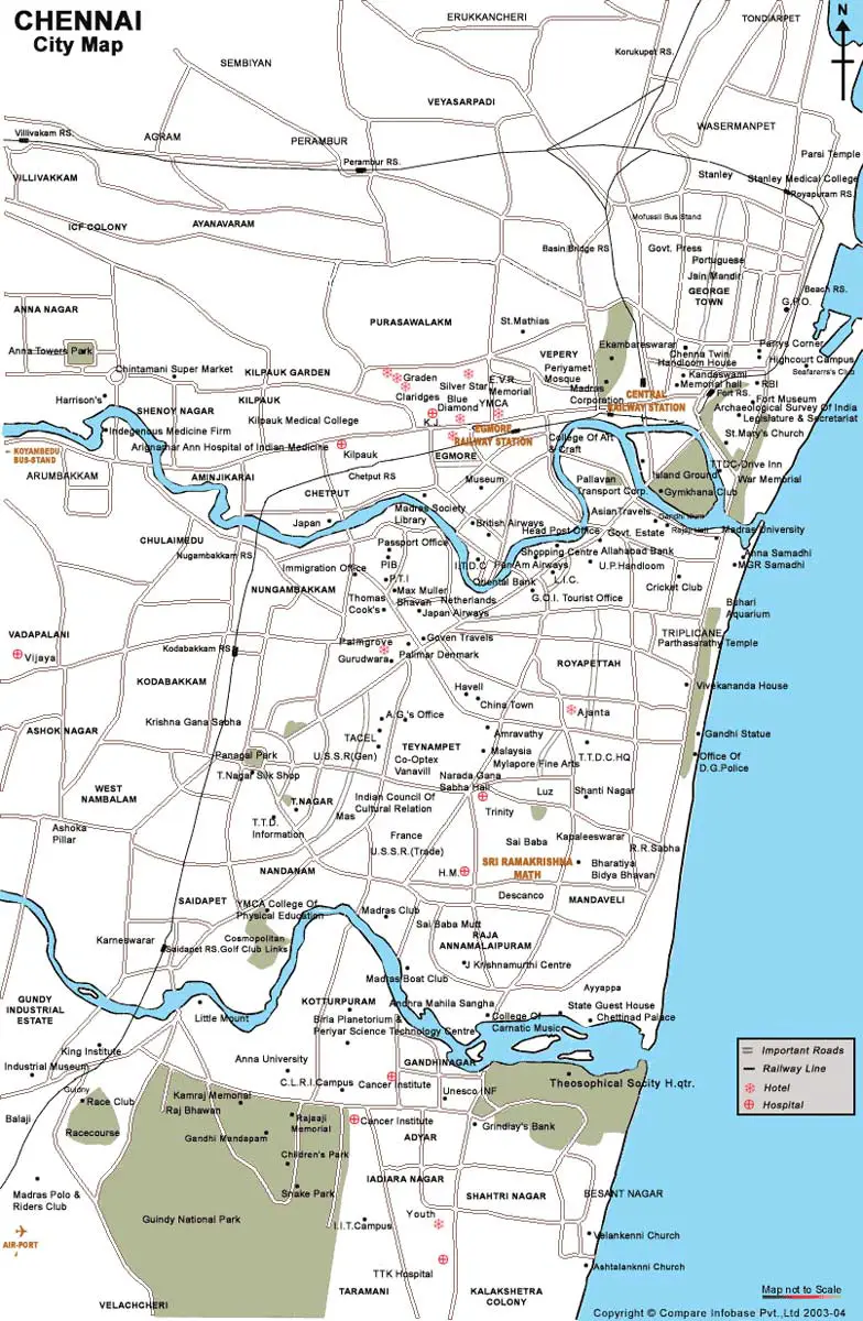 Chennai City Map