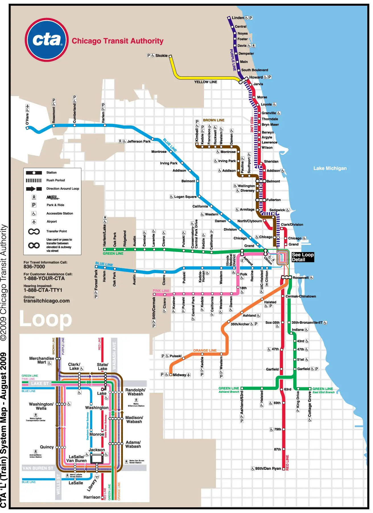 Chicago Metro Map (subway)
