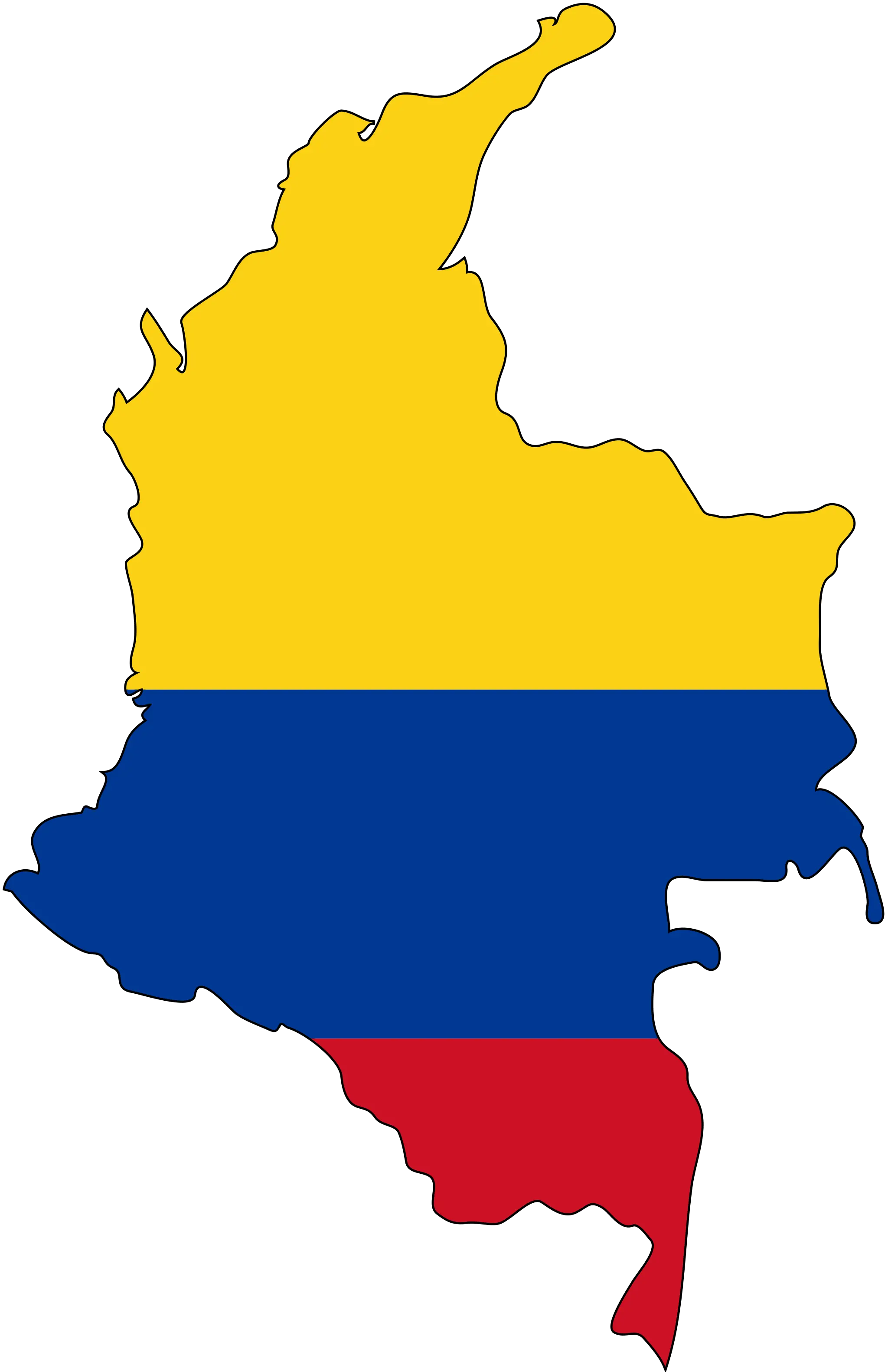 Colombia Flag Map