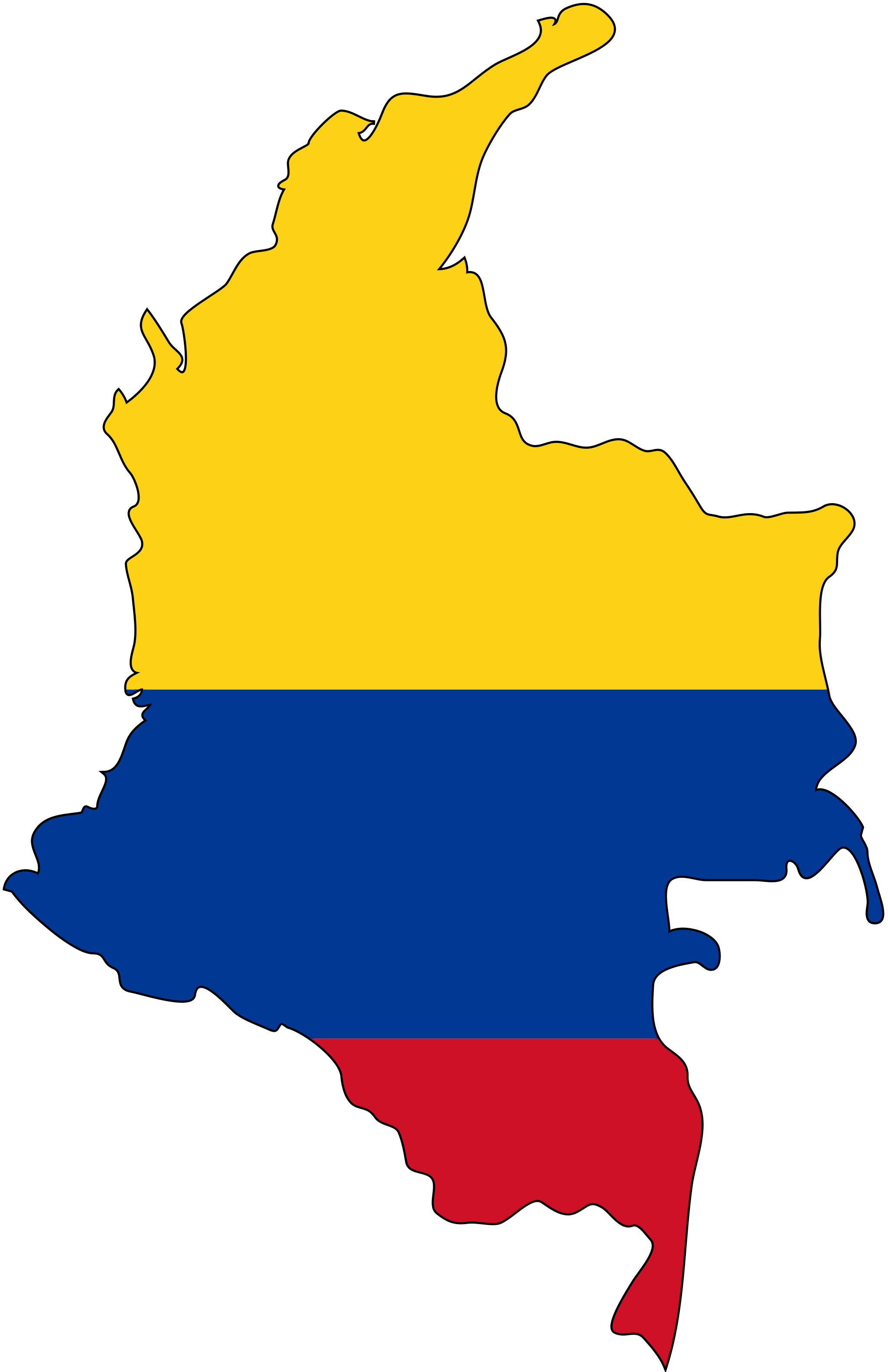 Colombia Flag Map