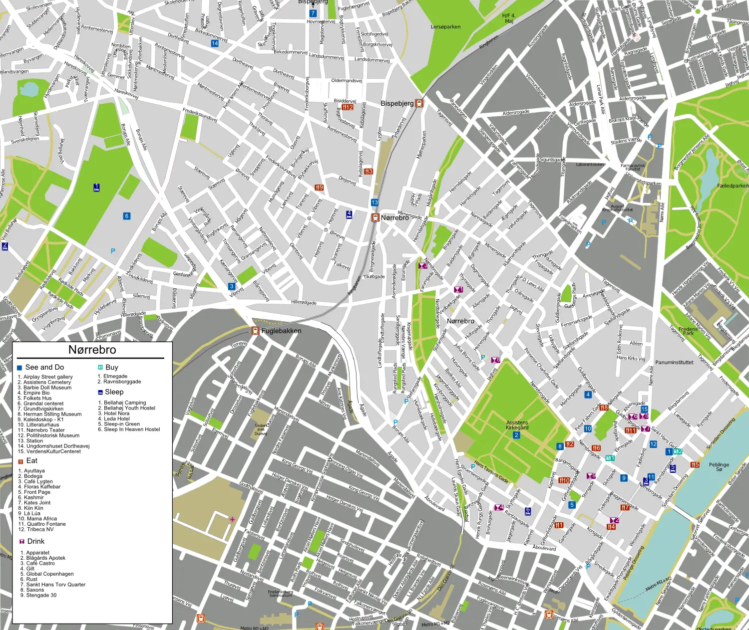 Copenhagen Norrebro Map
