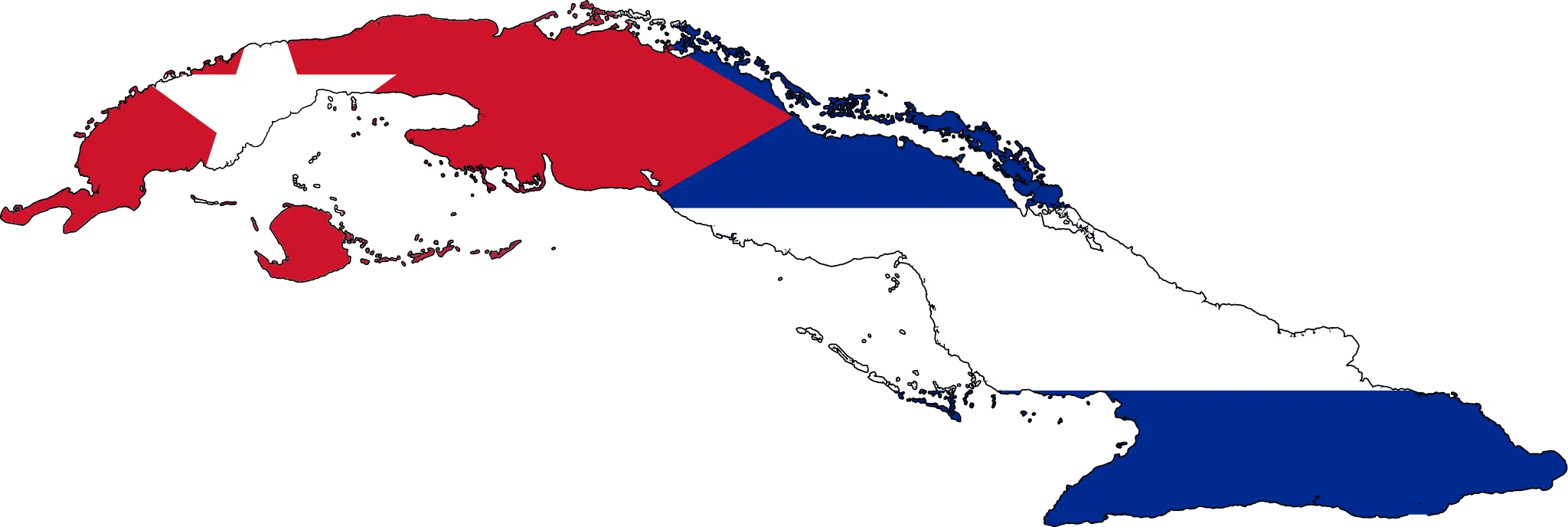 Cuba Flag Map