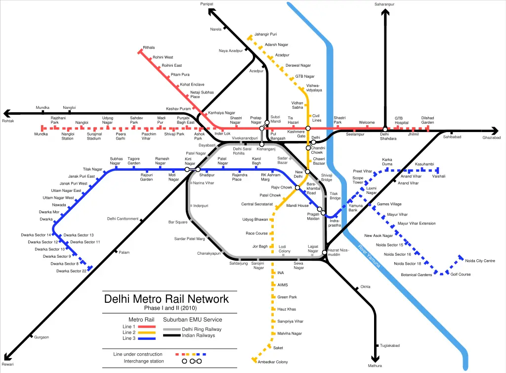 Delhi Metro Rail Map
