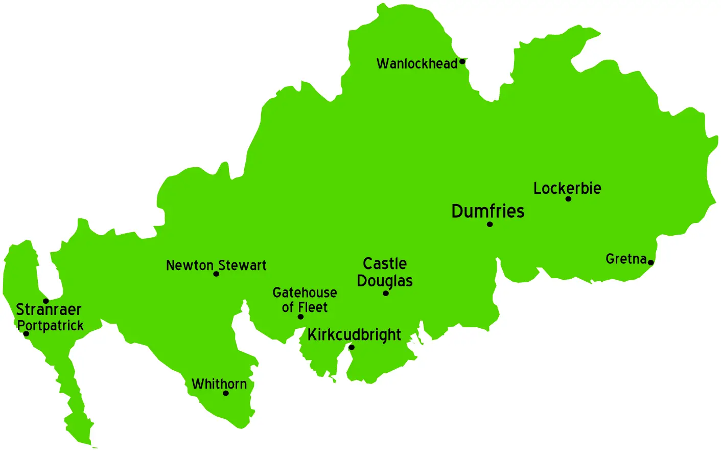 Dumfries And Galloway Scotland Map