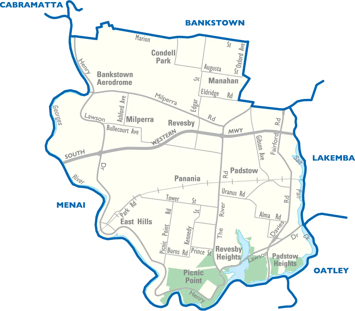 East Hills City Map