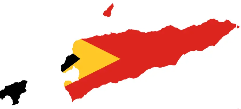 East Timor Flag Map