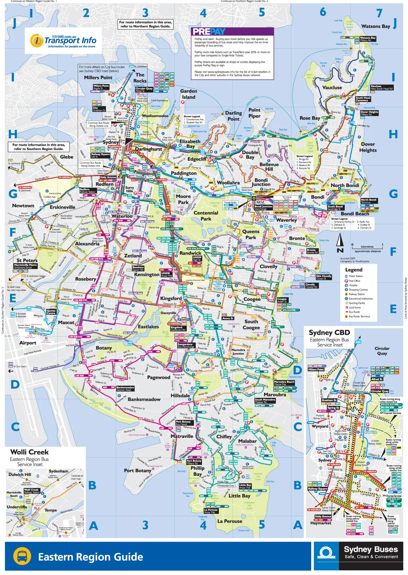 Eastern Australia Transport Map
