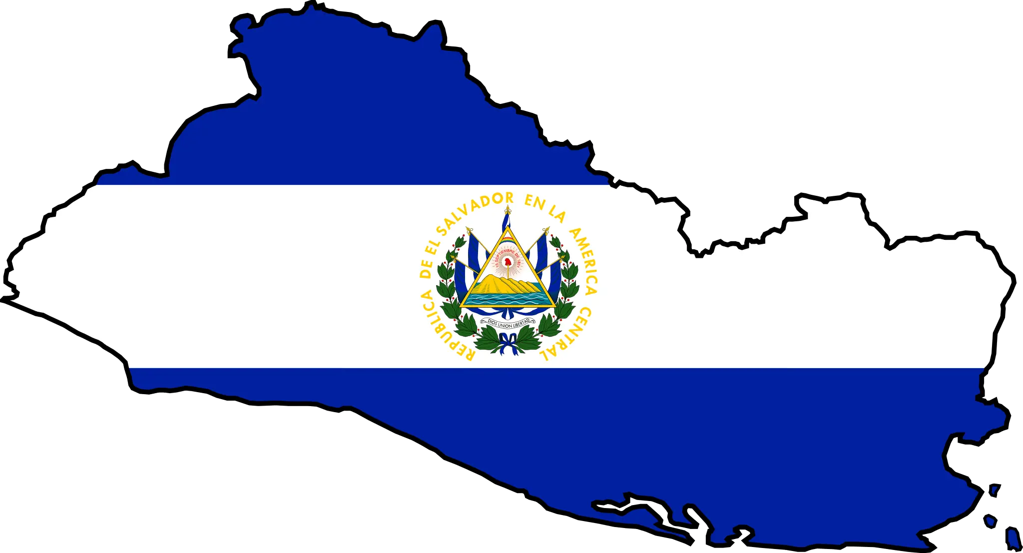 El Salvador Flag Map