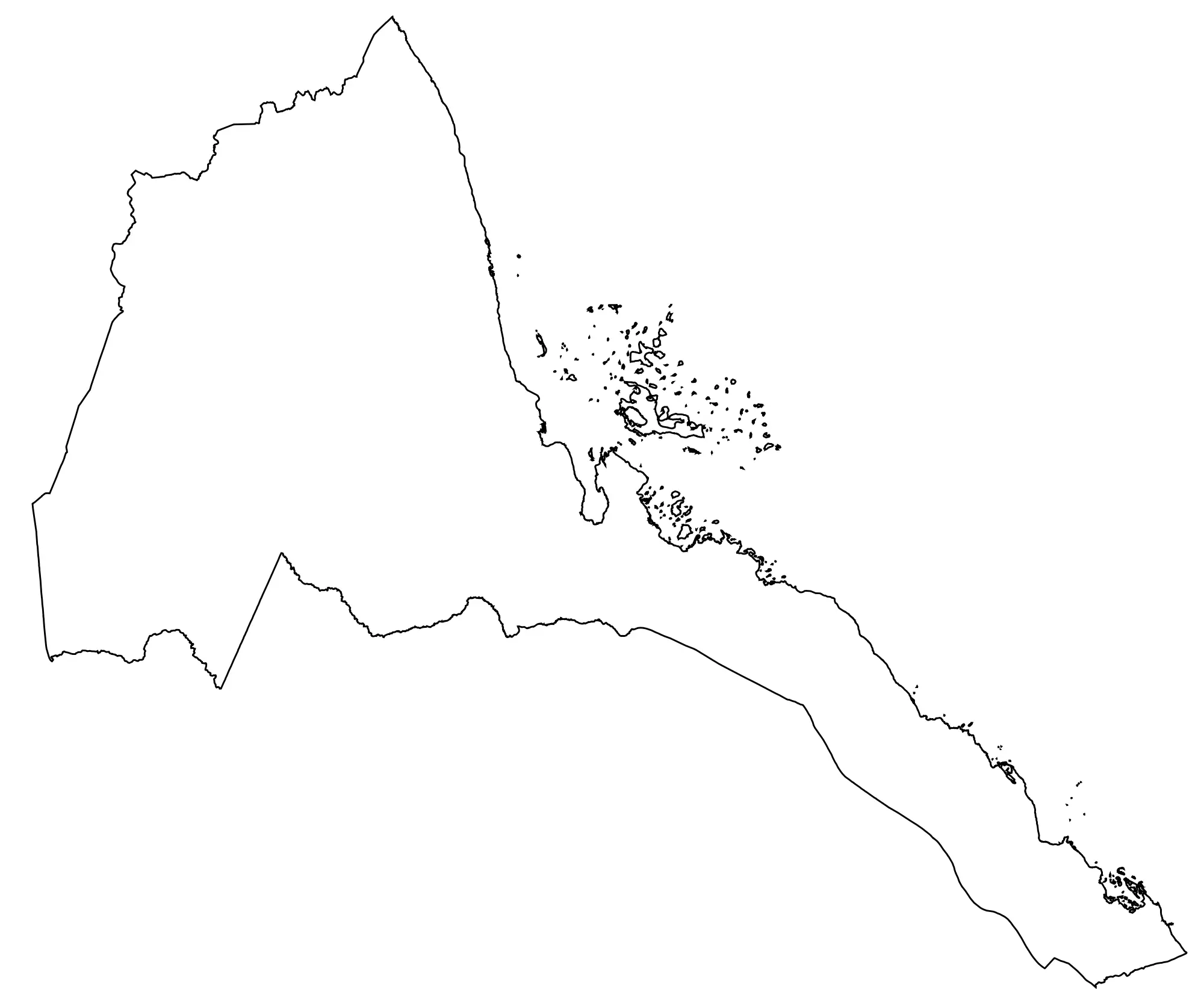 Eritrea Map Blank