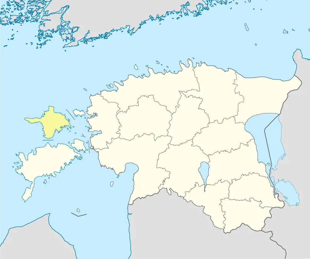 Estonia Blank Map Hiiu Location