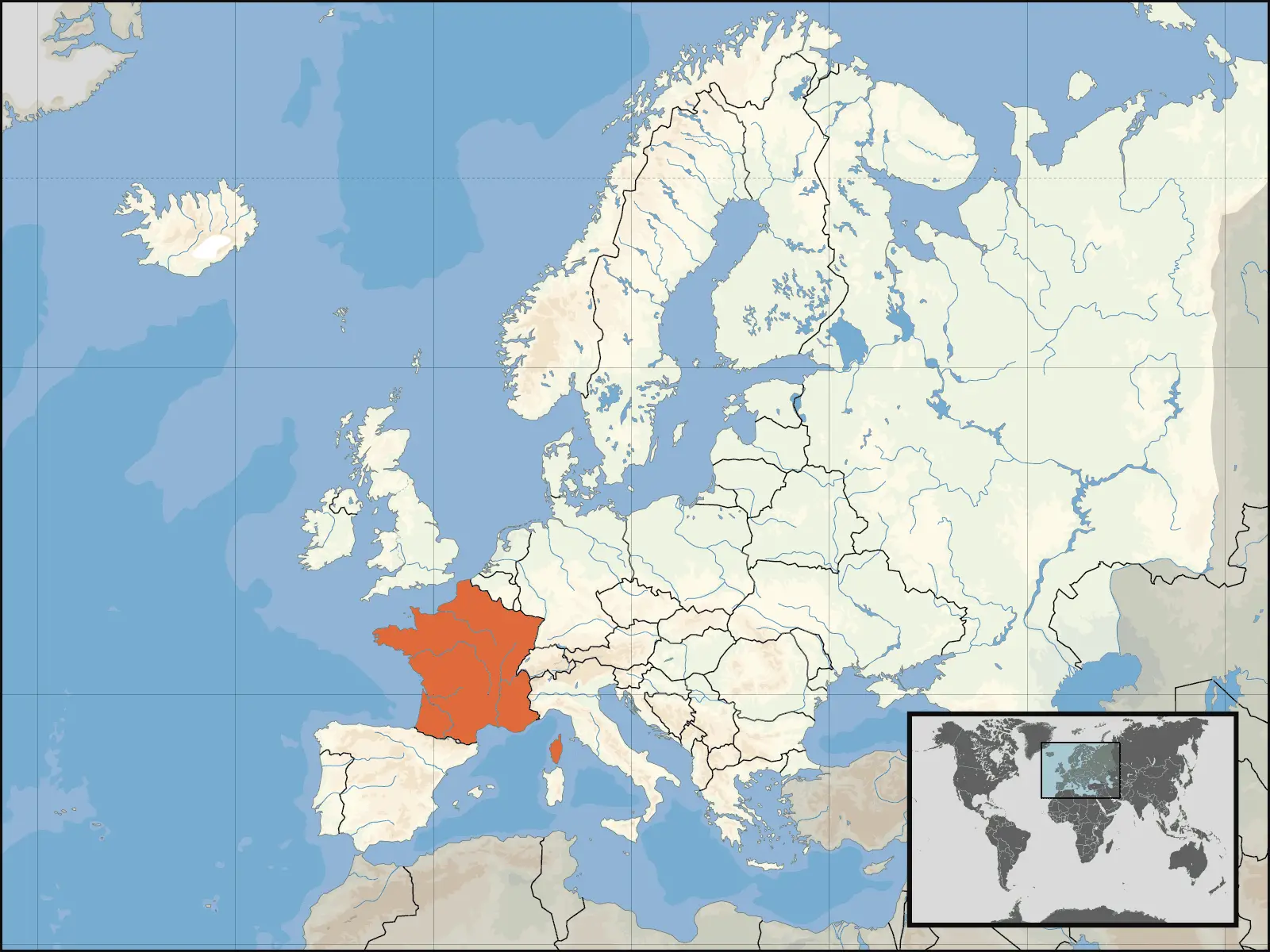Europe Location of France